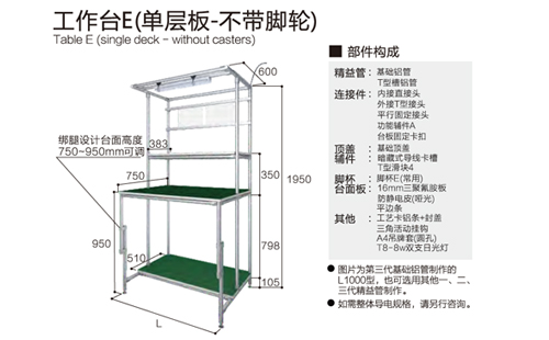 分享2款精益管工作台桌设计案例